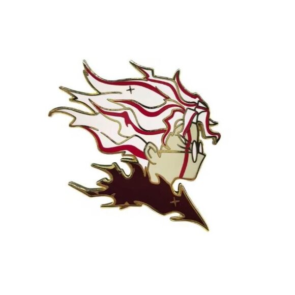 Okarun & Momo Enamel Pin Set – Dandadan Anime Couple Silhouette Gold Edition - Picture 4 of 7